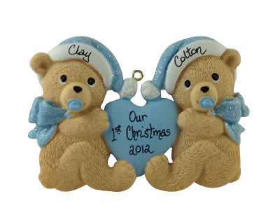 Twin Baby Boy Bears - Made of Resin
