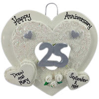 25th Anniversary Heart - Made of Resin