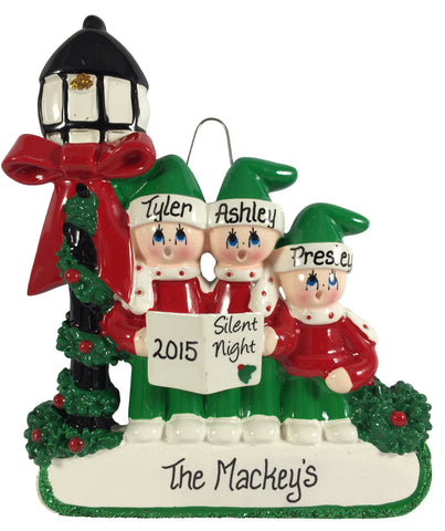 Caroler Family of 3 - Made of Resin