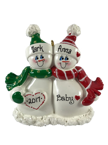 Expecting Snow Couple - Made of Resin