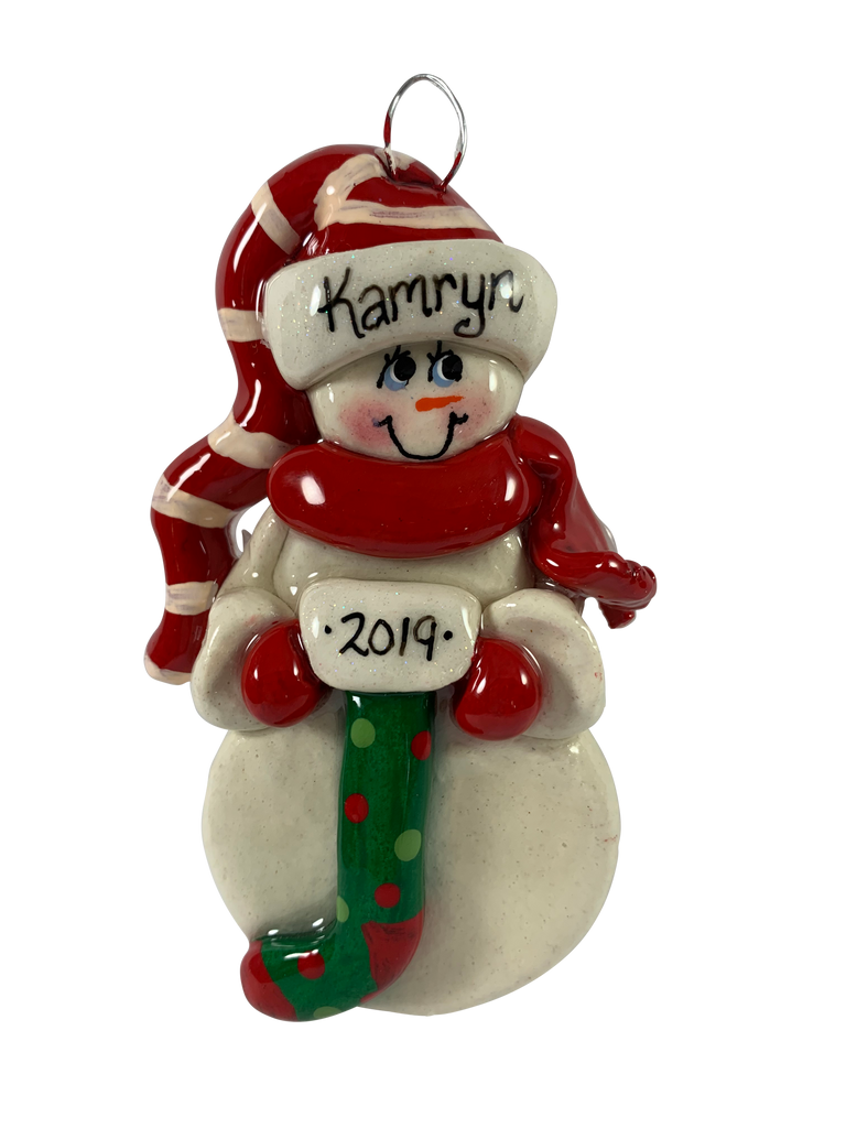 Stocking Snowman - Made of Bread Dough