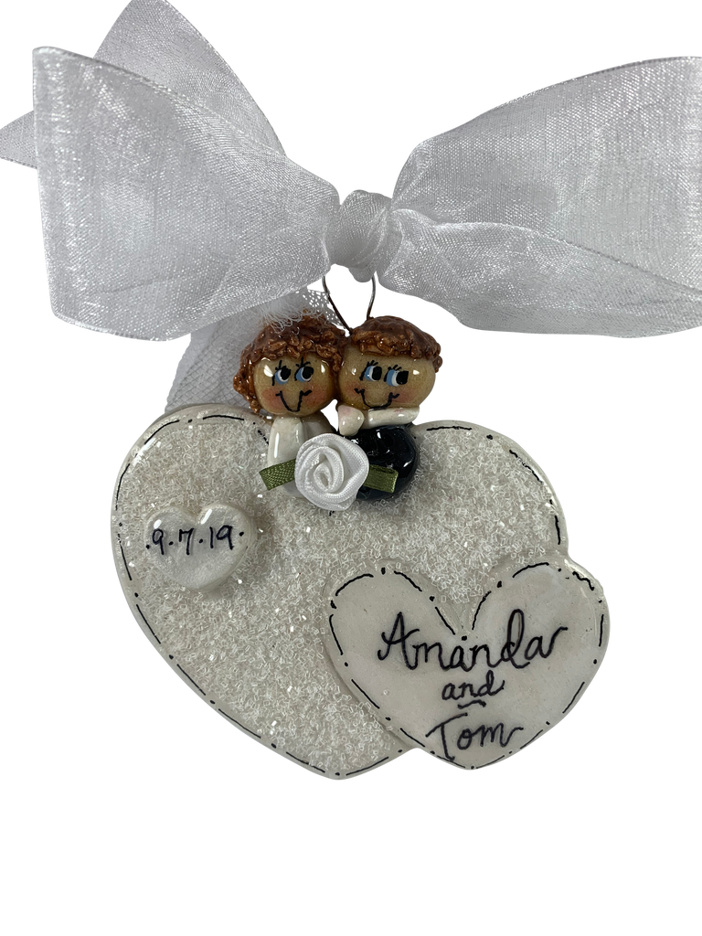 Heart Bride and Groom - Made of Bread Dough