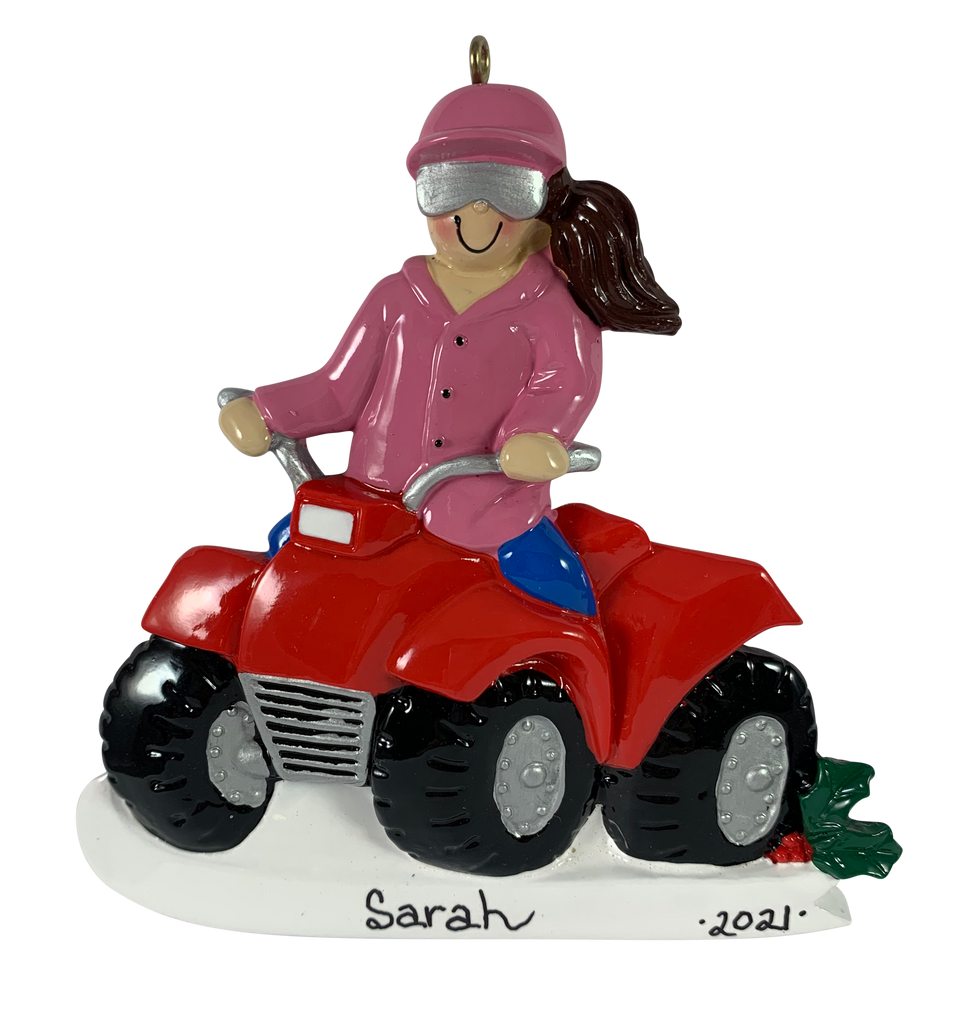 ATV Girl Brunette - Made of Resin