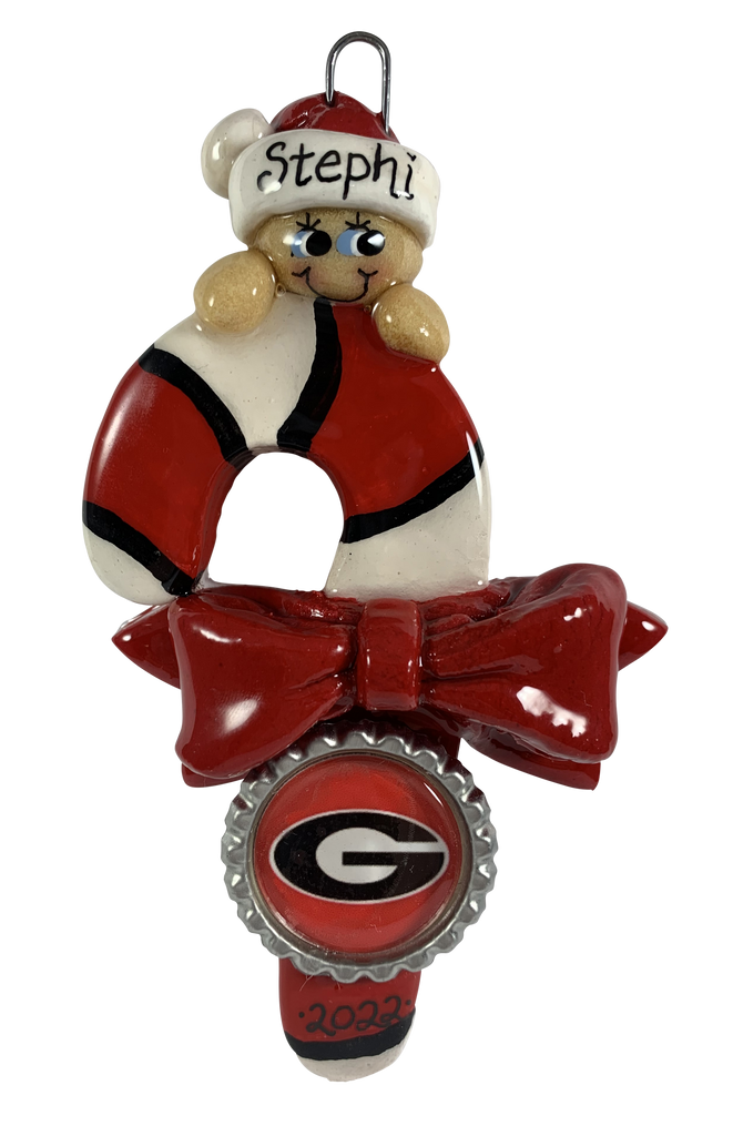 Georgia Bulldogs Candy Cane - Made of Bread Dough
