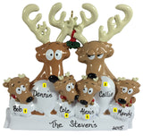 Reindeer Family of 6 - Made of Resin
