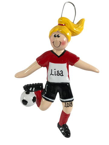 Soccer Girl Blonde - Made of Resin