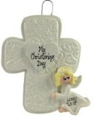 Christening Cross Angel Girl - Made of Resin