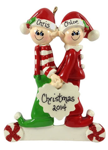 Elf Couple with Heart - Made of Resin