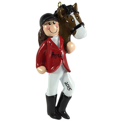 Equestrian Girl Brunette - Made of Resin