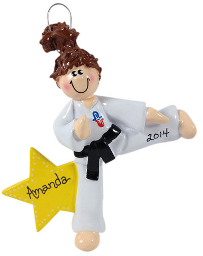 Karate Girl Brunette - Made of Resin