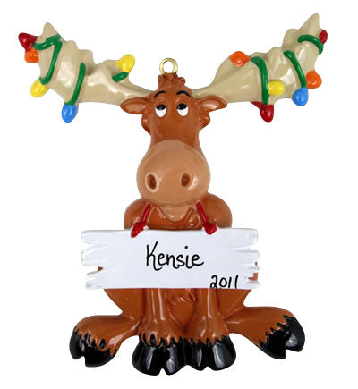Moose with Lights - Made of Resin