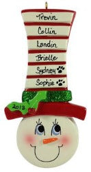 Top Hat Snowman - Made of Resin