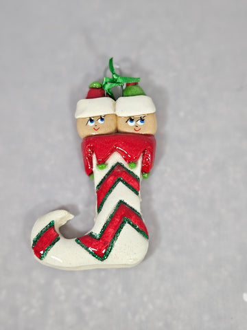 Stocking Family of 2 - Made of Bread Dough