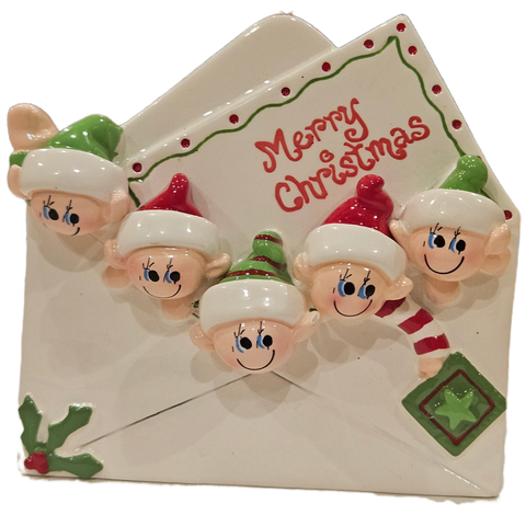 Elves Christmas Letter family of 5