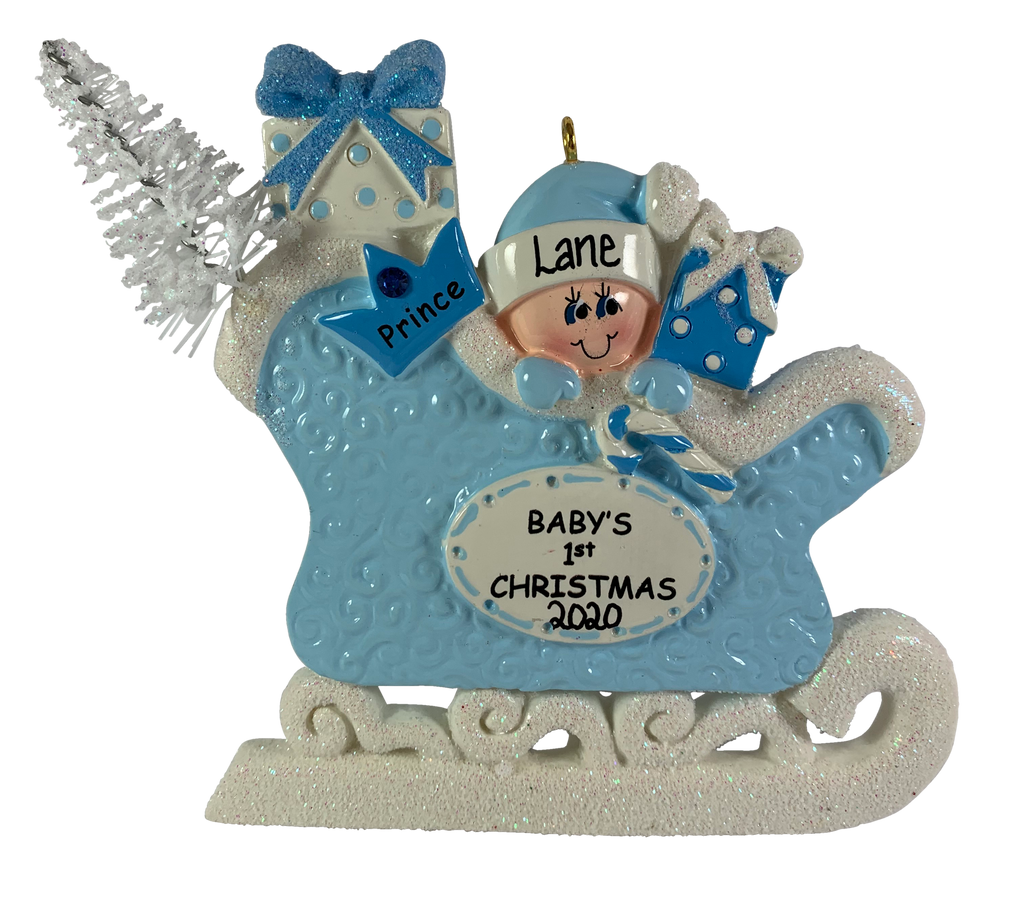 Baby Sleigh Blue - Made of Resin