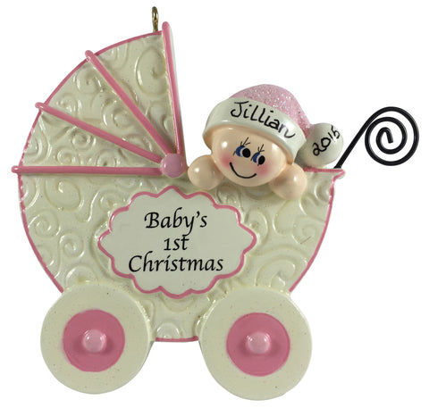 Baby Carriage Pink - Made of Resin