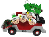 Christmas Tree Caravan Family of 4 - Made of Resin
