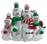 Expecting Snow Family of 4 - Made of Resin
