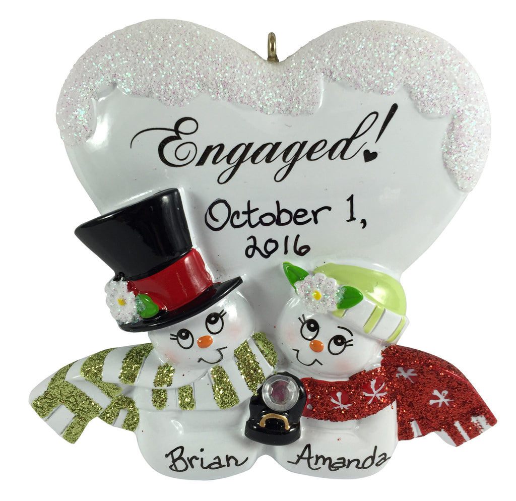Engaged Snowcouple - Made of Resin