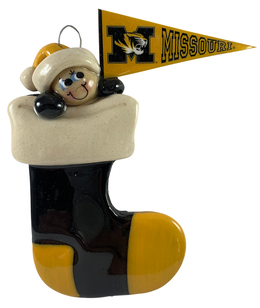 Mizzou Snowman Stocking - Made of Bread Dough
