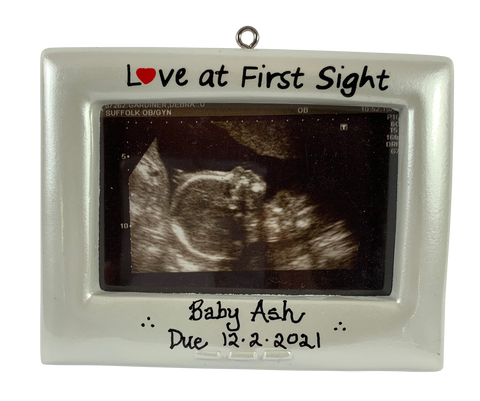 Love at First Sight Sonogram Frame- Made of Resin