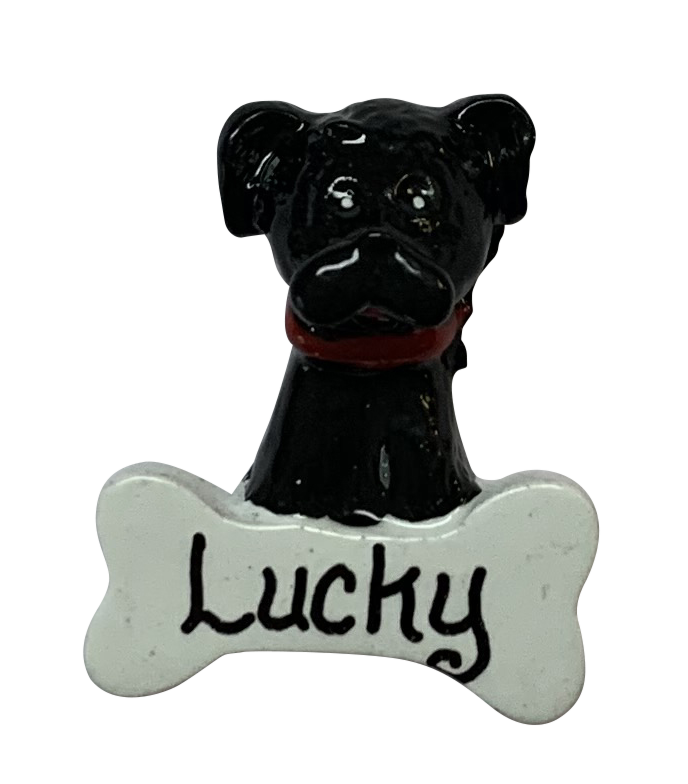 Black Dog - Made of Resin - Add to any ornament with available space