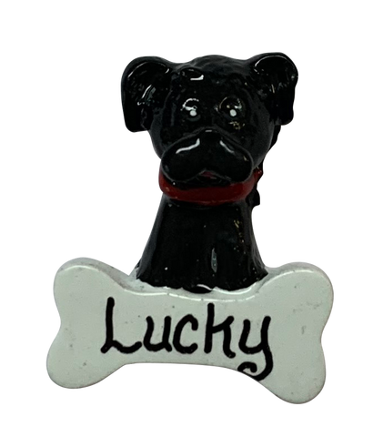 Black Dog - Made of Resin - Add to any ornament with available space