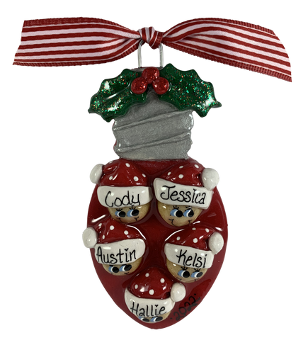 Light Bulb Family of 5 - Made of Bread Dough