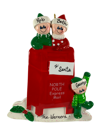 Letters to Santa Family of 3 - Made of Resin