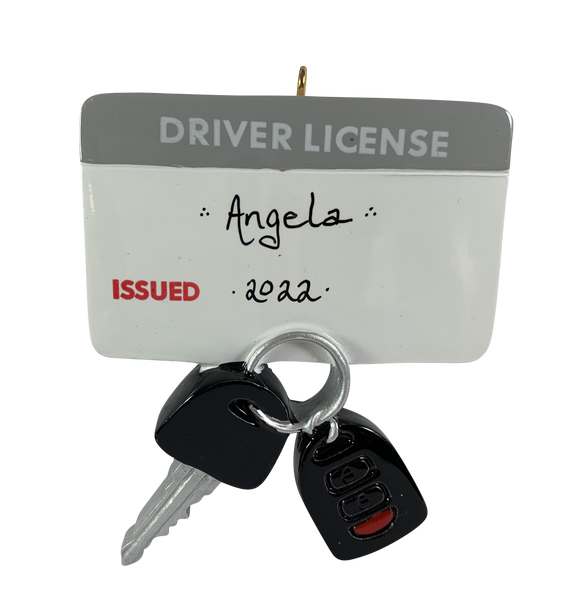 Driver License with Keys - Made of Resin – Ornaments For Keeps