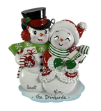 Snowmen Couple - Made of Resin
