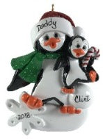 Penguin Parent with 1 Child - Made of Resin