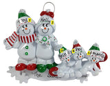 Snowman Family of 5 - Made of Resin