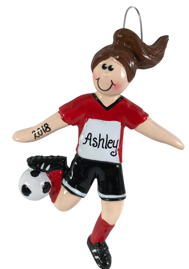 Soccer Girl Brunette - Made of Resin