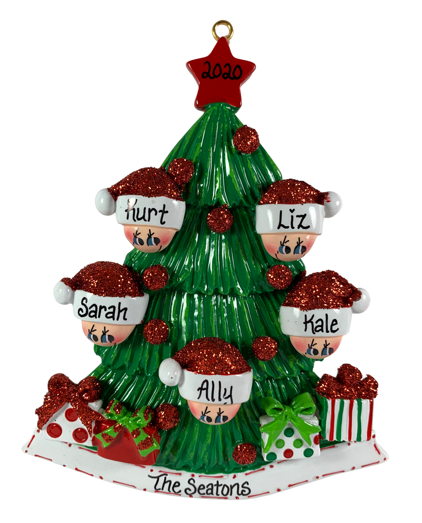 Tree Family of 5 - Made of Resin