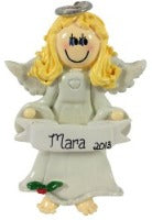 Angel with Banner Blonde - Made of Resin