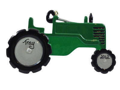 Green Tractor - Made of Resin