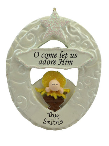 O Come Let Us Adore Him - Made of Resin